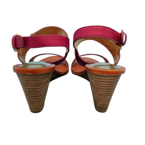 LIKE NEW - Coach Pam Semi Matte Leather Wedges - SIZE 9B - Picture 4 of 6